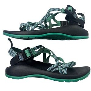 Chaco Kids Z Cloud 2 Sandals Green Blue Strappy Toe Loop J180217 Size 4 Kids